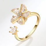Flower Glow Spinning Fidget Ring