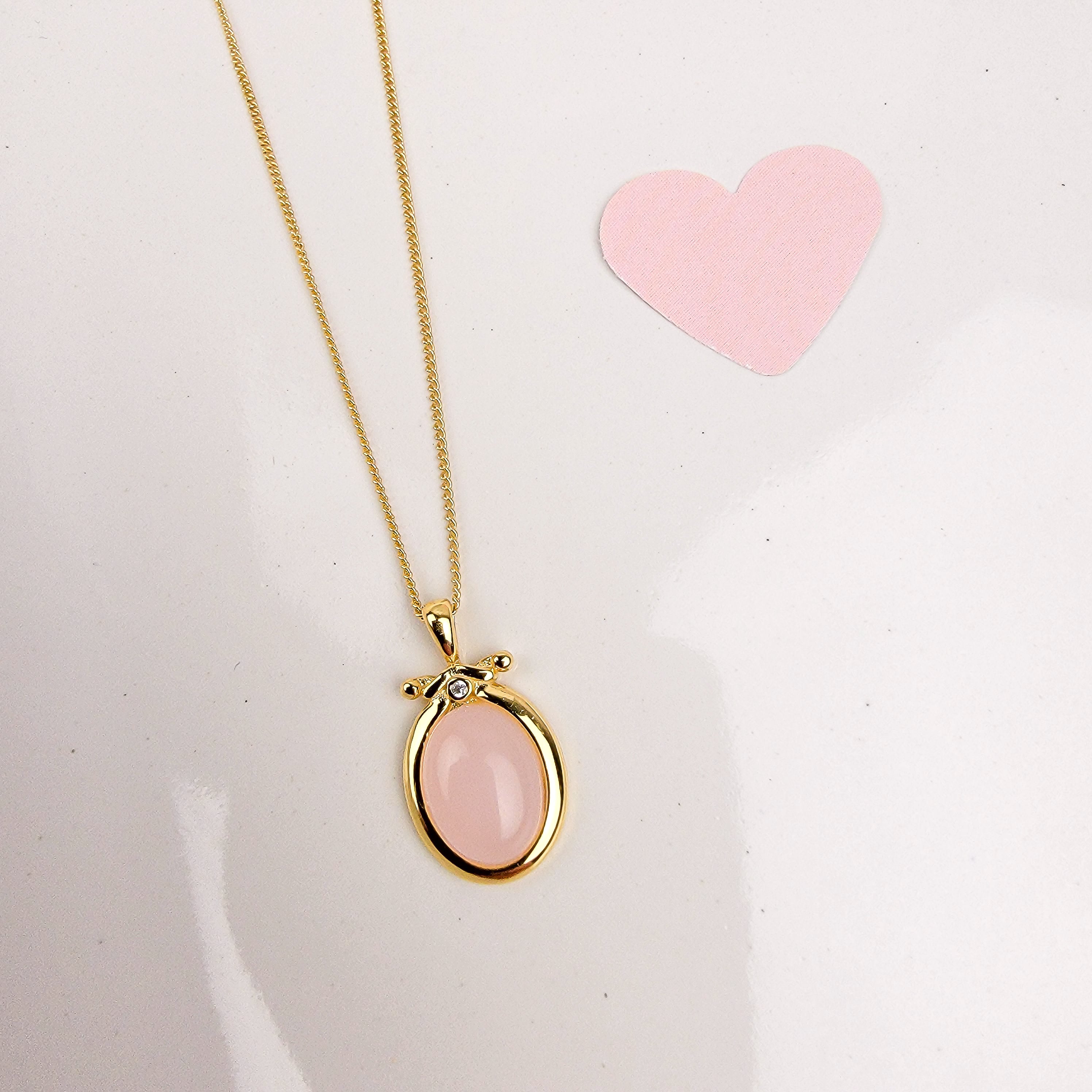 Daria Pink Crystal Necklace