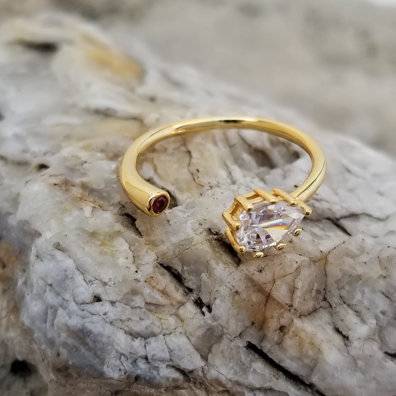 Water Drop Adjustable Ring