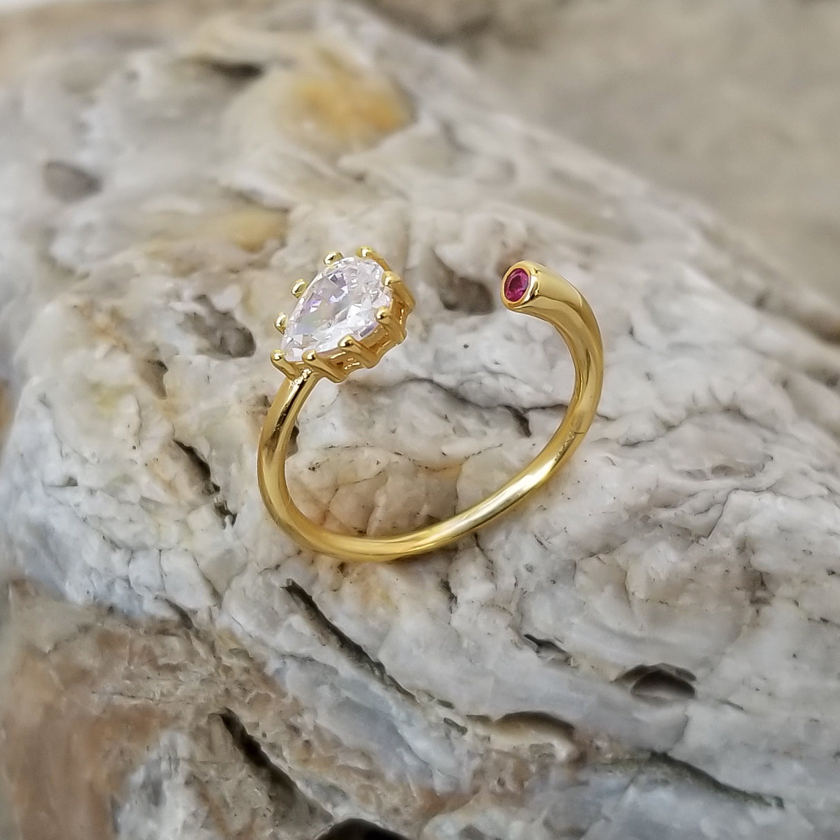 Water Drop Adjustable Ring