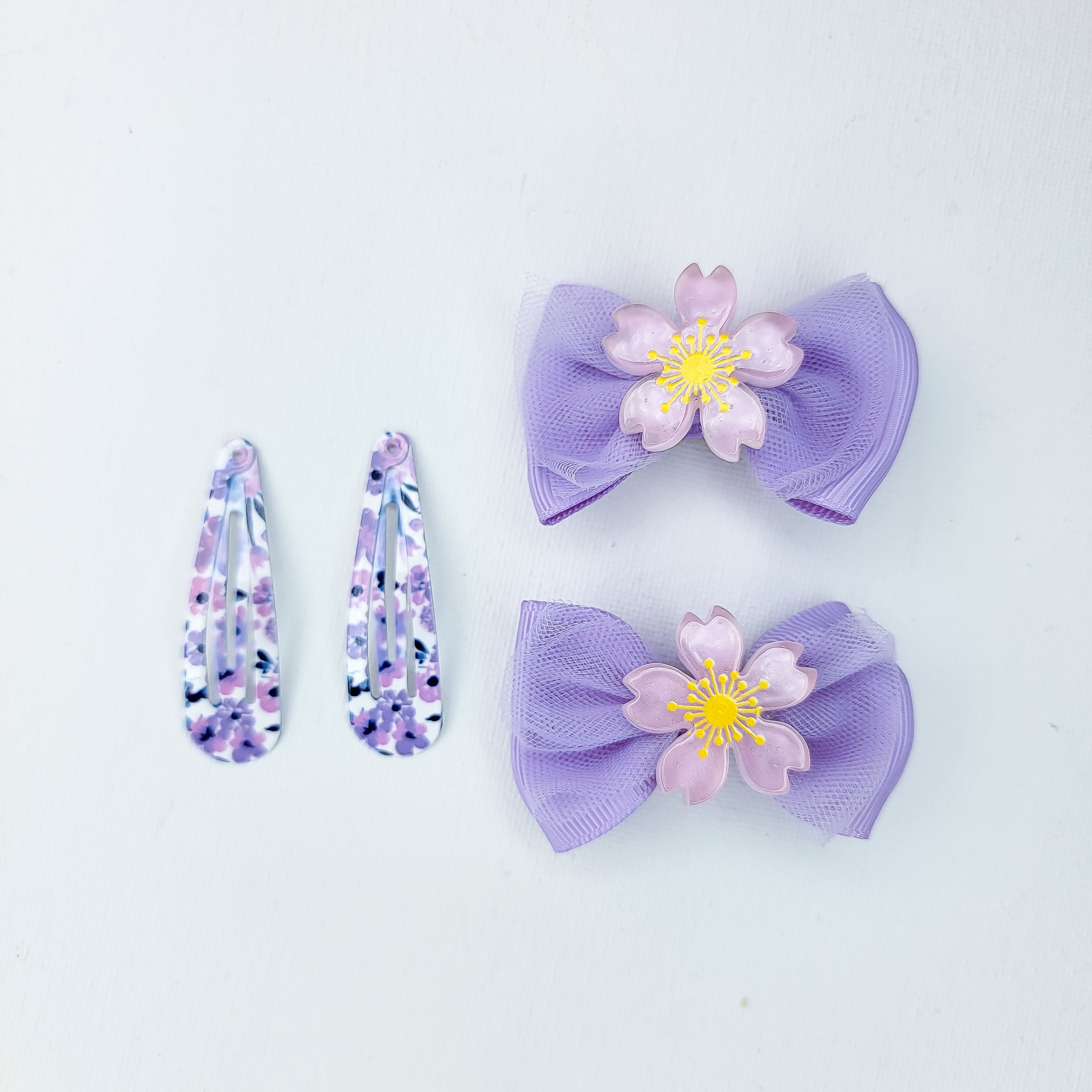 Happy Bow Hair Clips