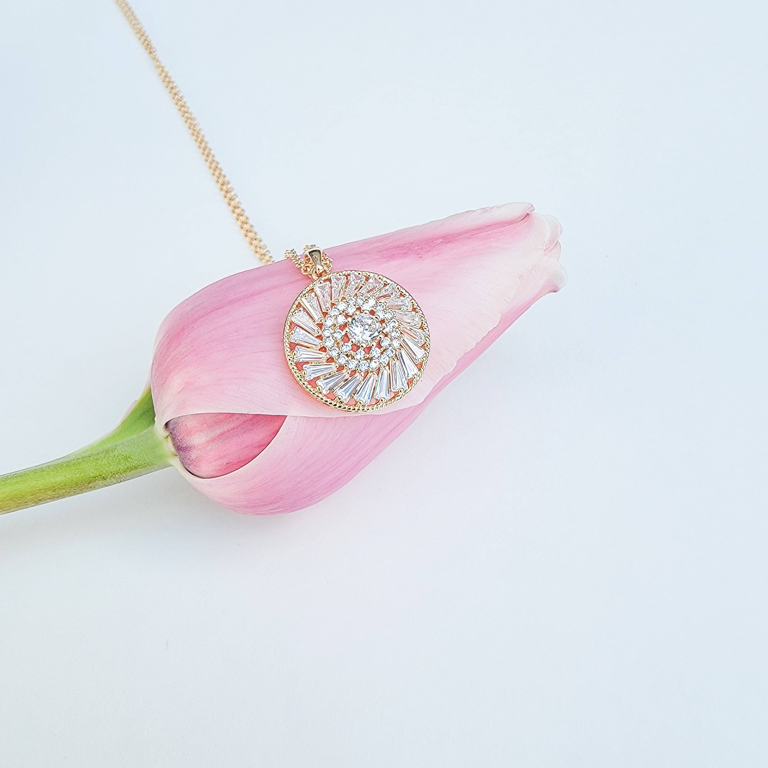 Long Strand Round Sparkle Necklace