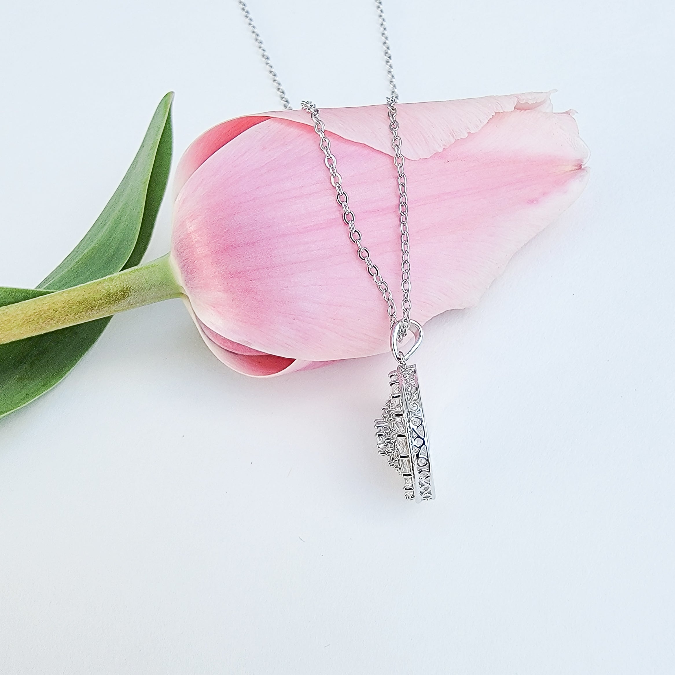 Long Strand Round Sparkle Necklace