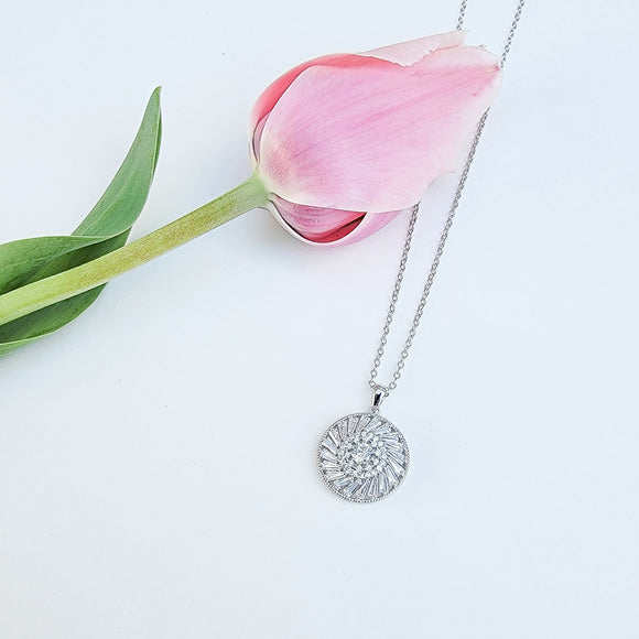 Long Strand Round Sparkle Necklace