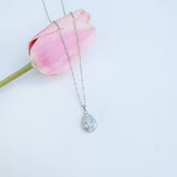 Long Strand Tear Sparkle Necklace
