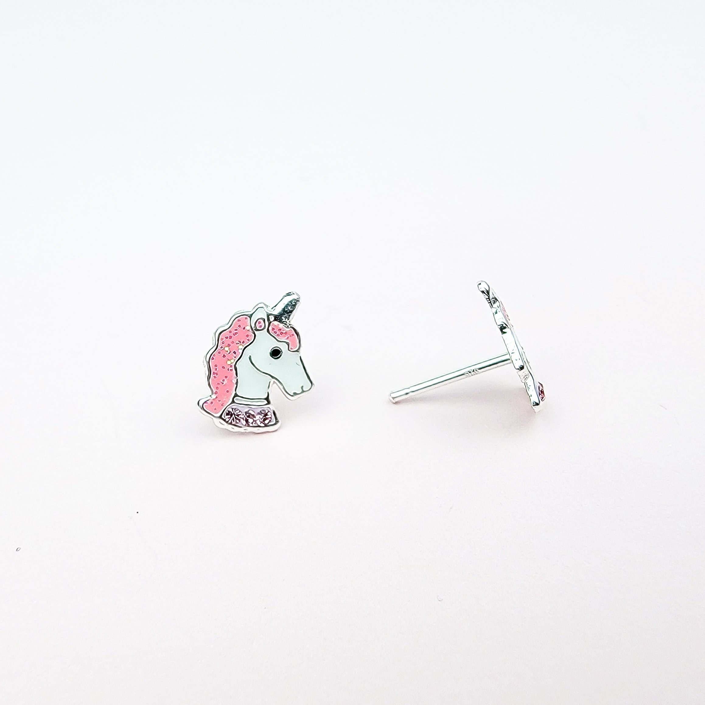 Pink Mane Unicorn Earrings