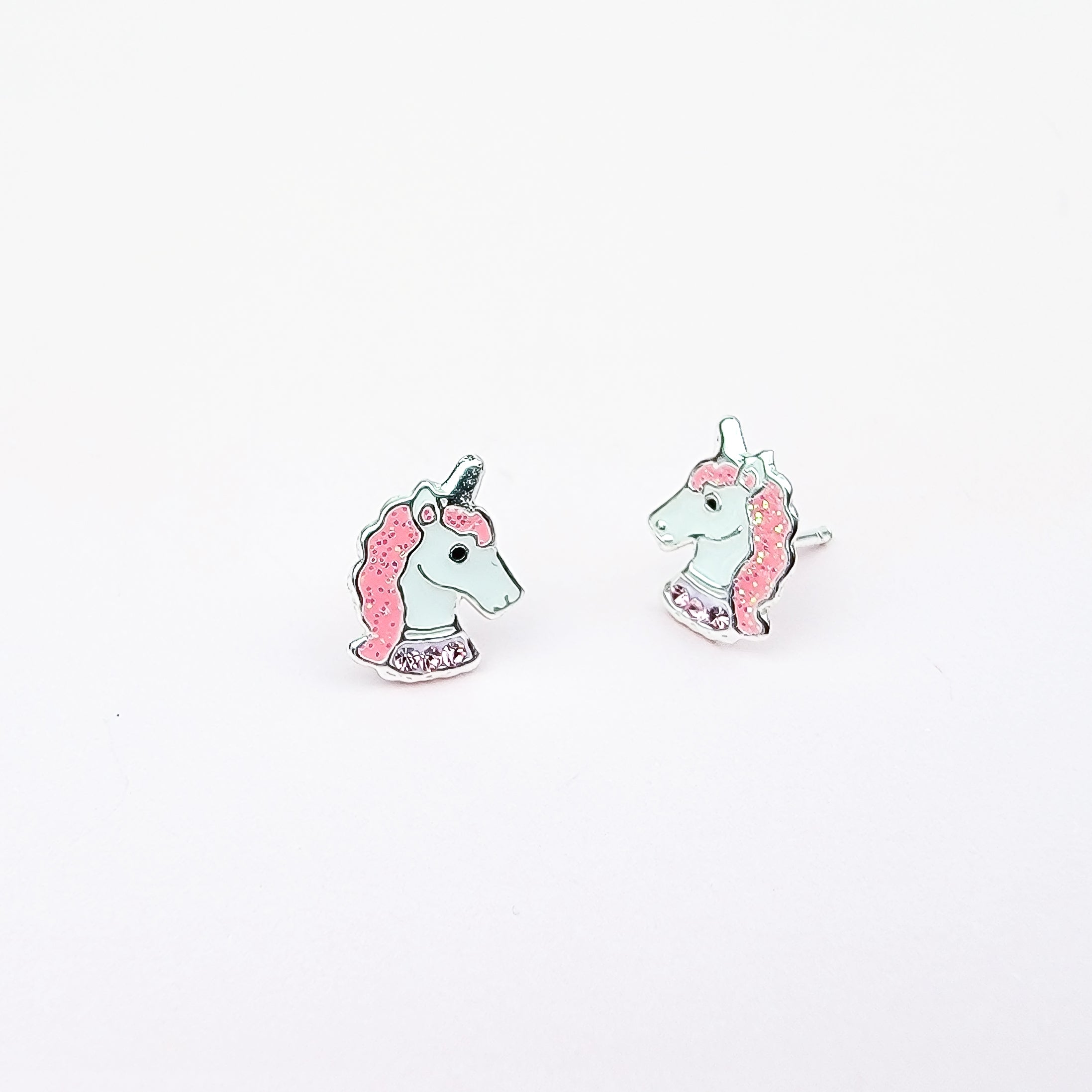 Pink Mane Unicorn Earrings