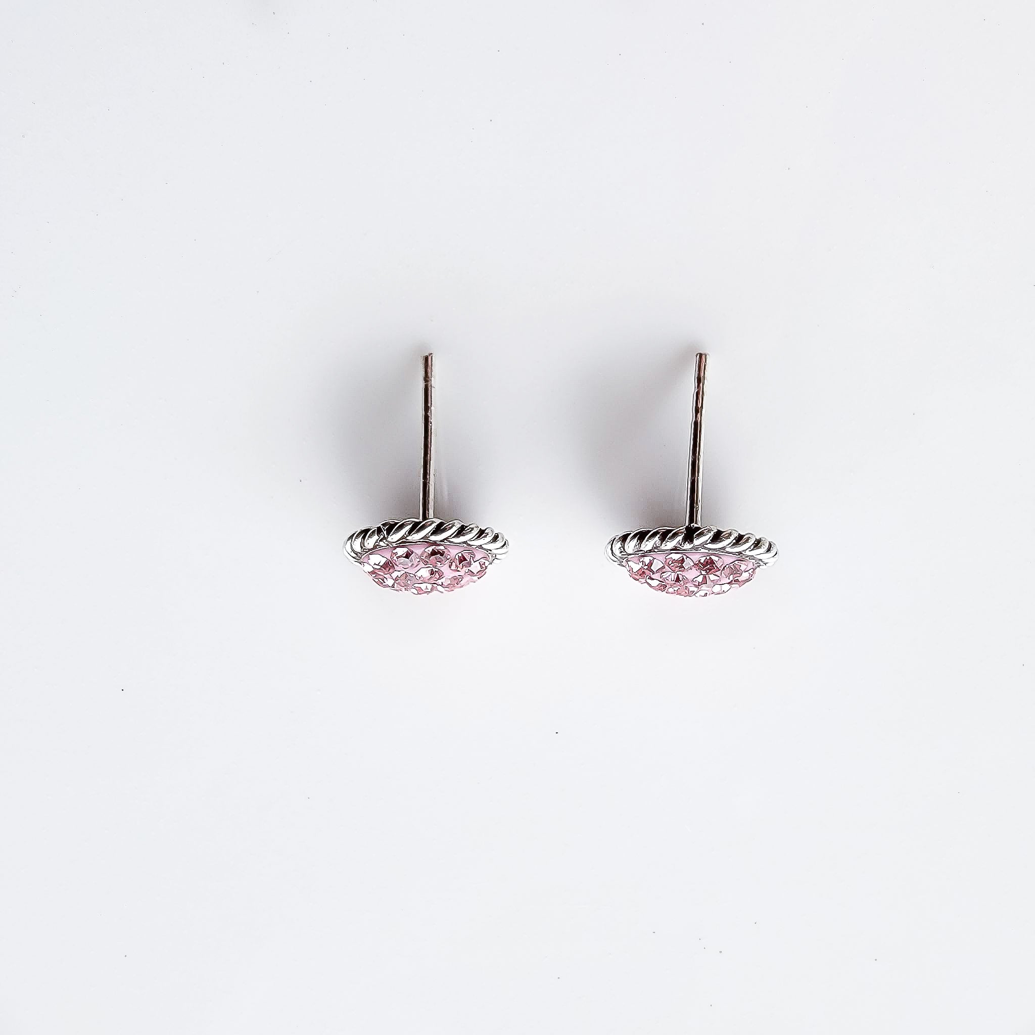 Luxury Pink Crystals Girls Earrings