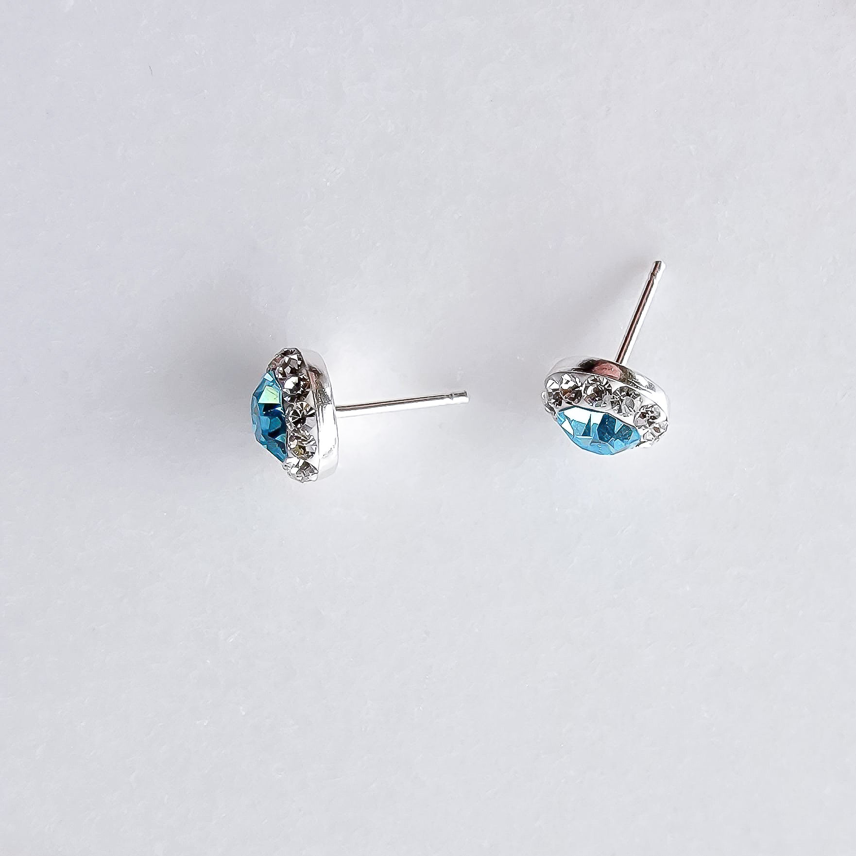 Luxury Light Blue Crystal Earrings