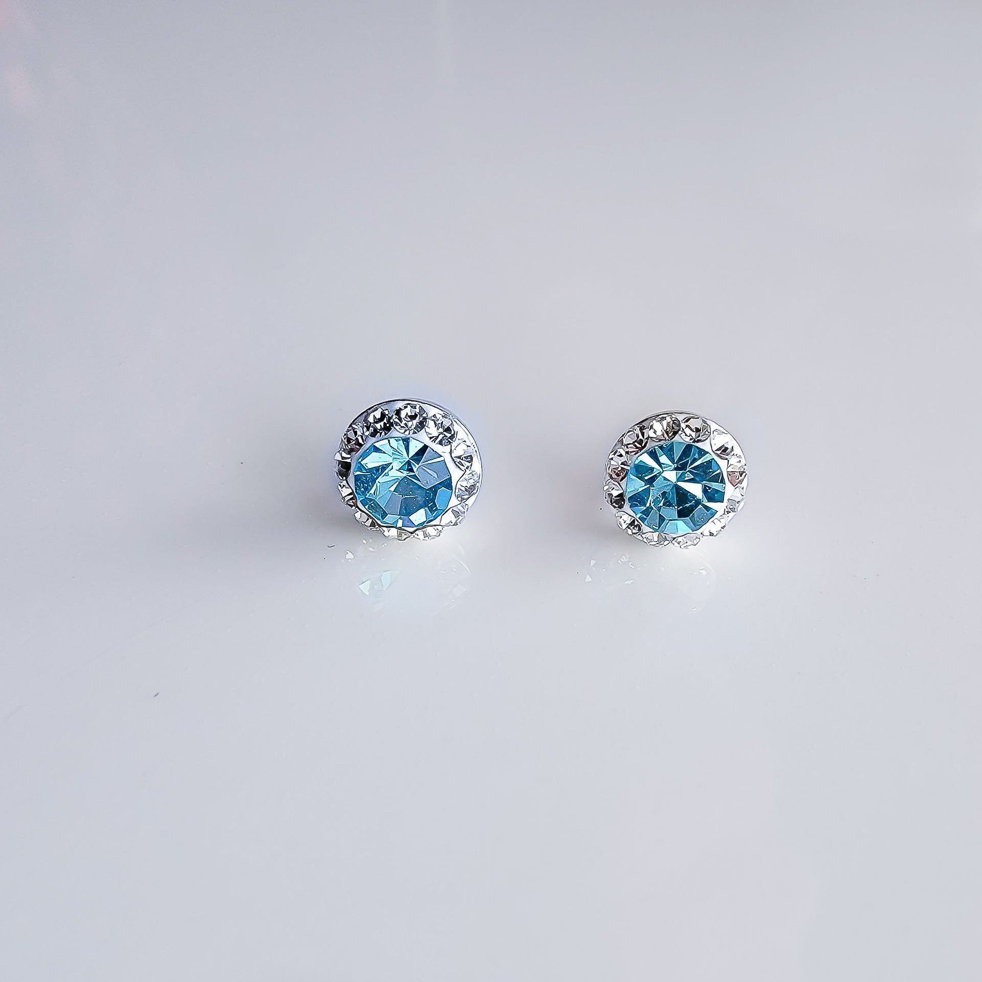 Luxury Light Blue Crystal Earrings