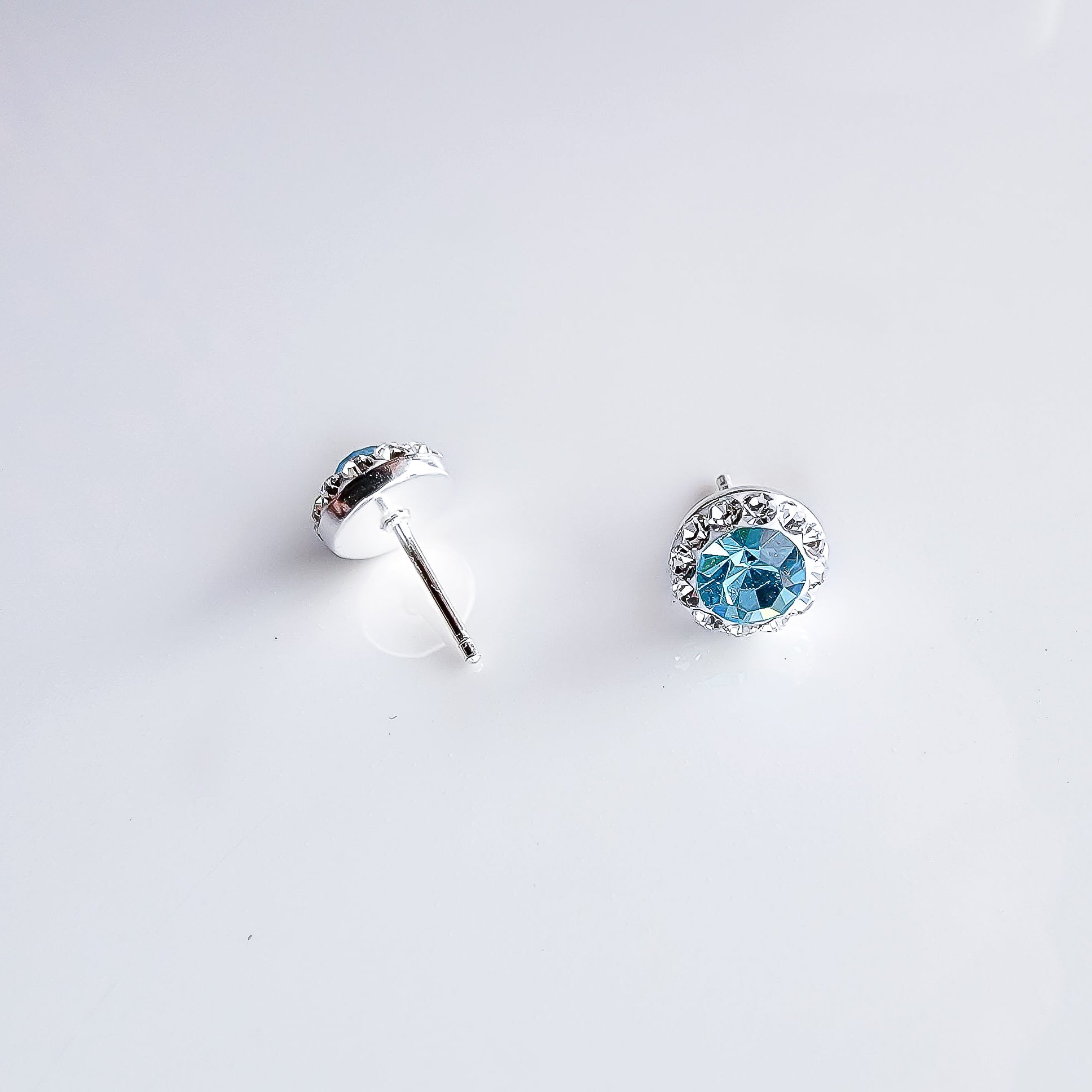 Luxury Light Blue Crystal Earrings