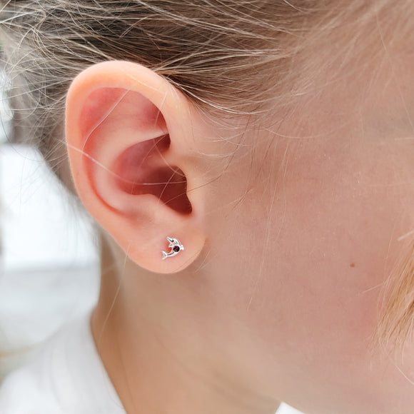 Dolphin Stud Earrings - Hypoallergenic