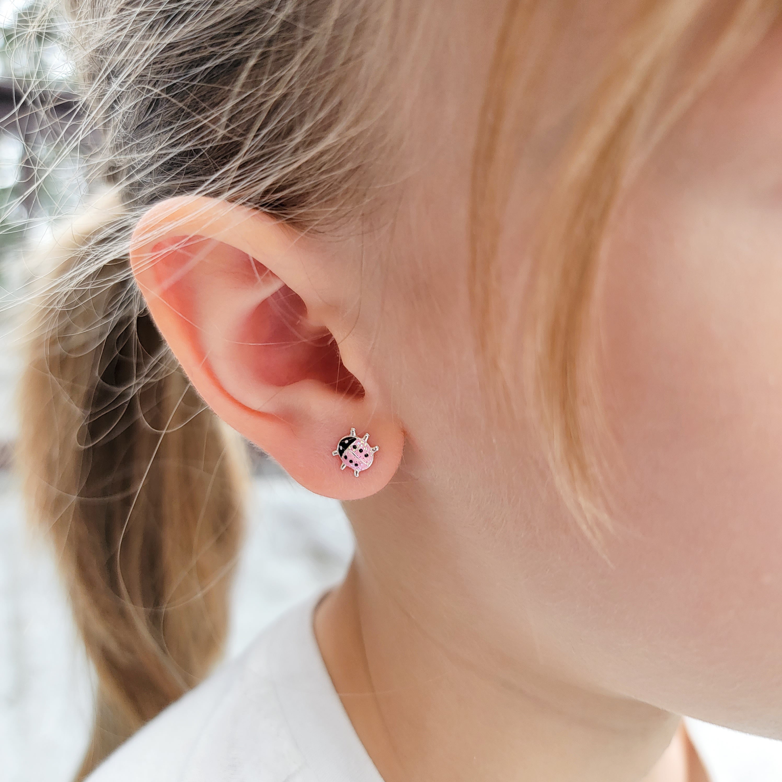 Sterling Silver Fun Earrings Sets for Children - Hypoallergic