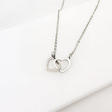Interlinked Love Heart Pendant Necklace