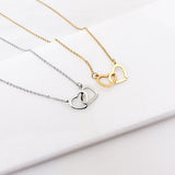 Interlinked Love Heart Pendant Necklace