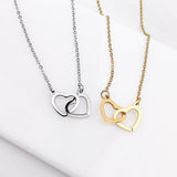 Interlinked Love Heart Pendant Necklace