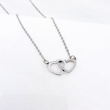 Interlinked Love Heart Pendant Necklace