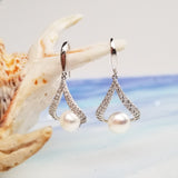 Classy Freshwater Pearl Dangle Earrings