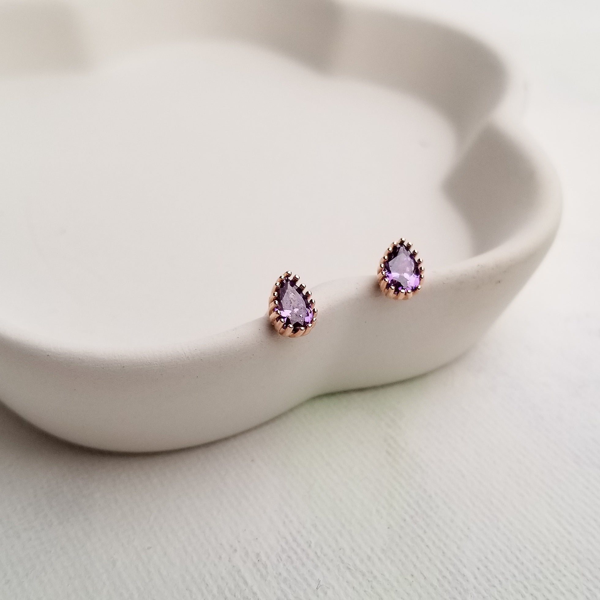 Purple Glam Stud Earrings