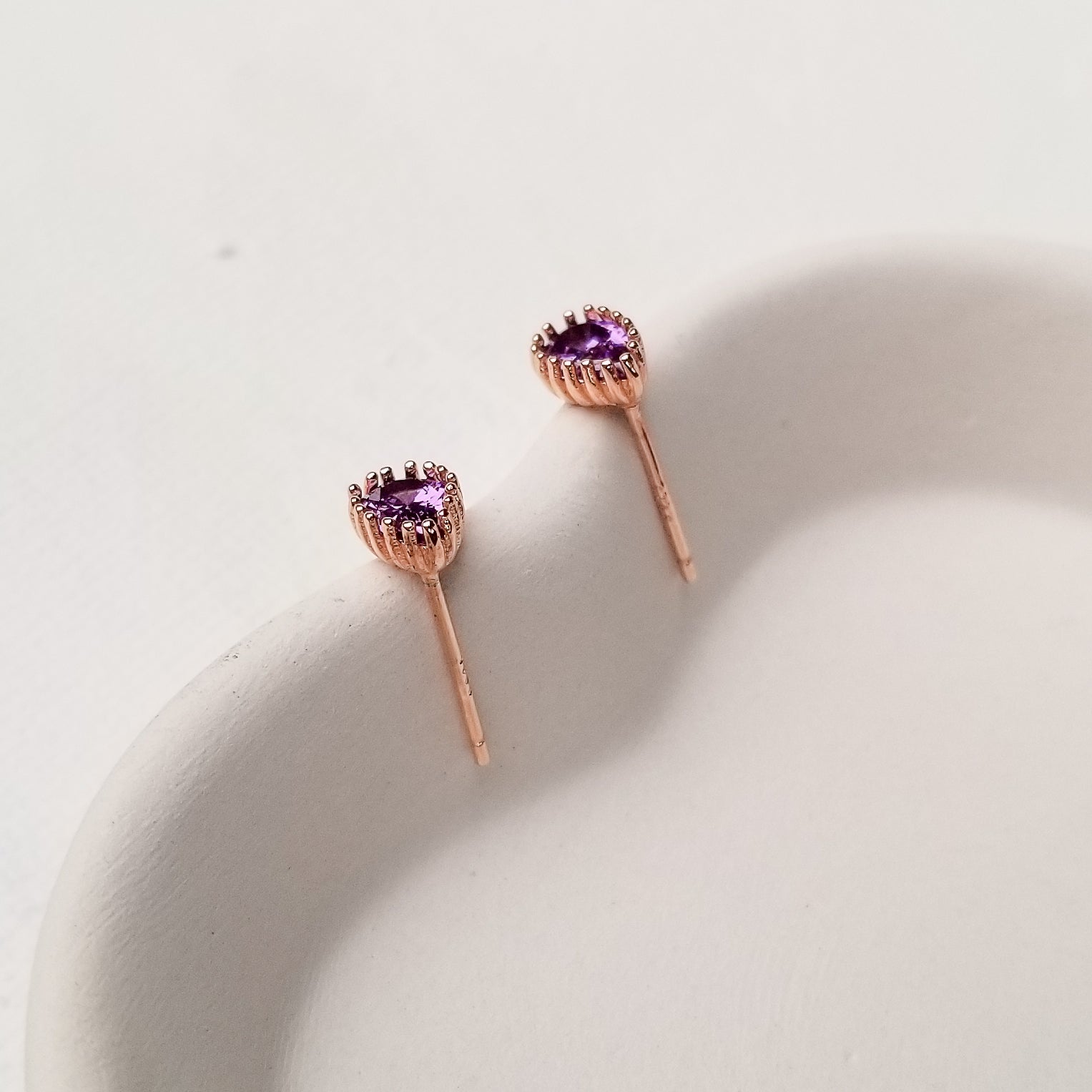 Purple Glam Stud Earrings