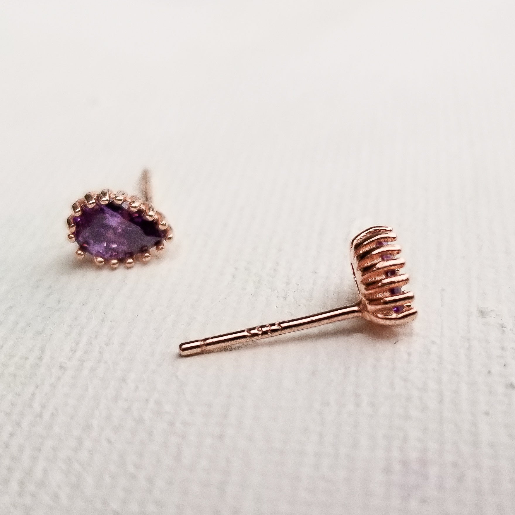 Purple Glam Stud Earrings